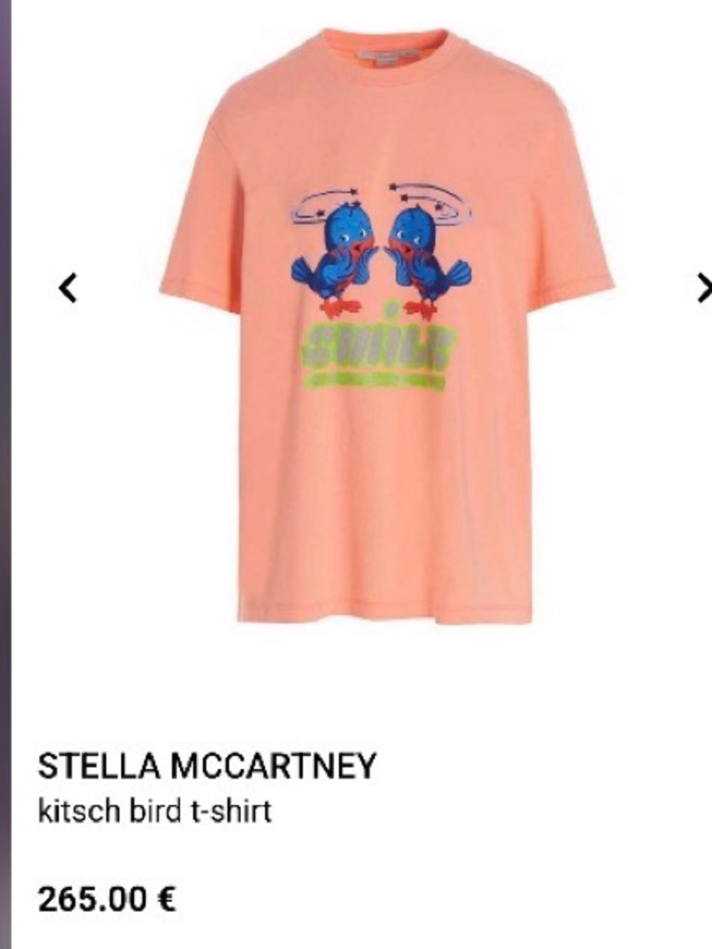STELLA MCCARTNEY “SMILE” Bird T-shirt Sz US 4-6
